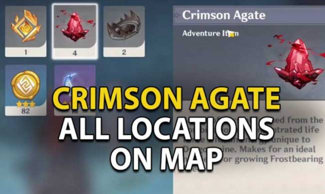 A Complete List Of Genshin Impact Crimson Agate Locations With Maps